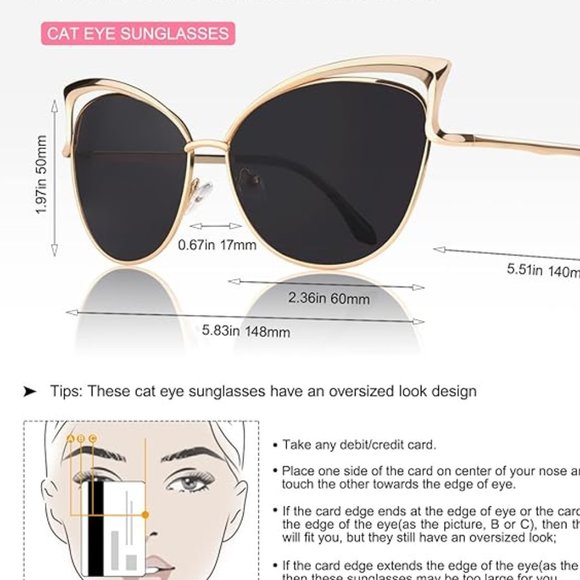 Trendy oversized sunglasses UV400 protection main image 6